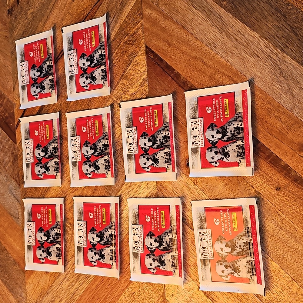 101 Dalmations Album Stickers by Panini 10 Sealed Packets Envelopes